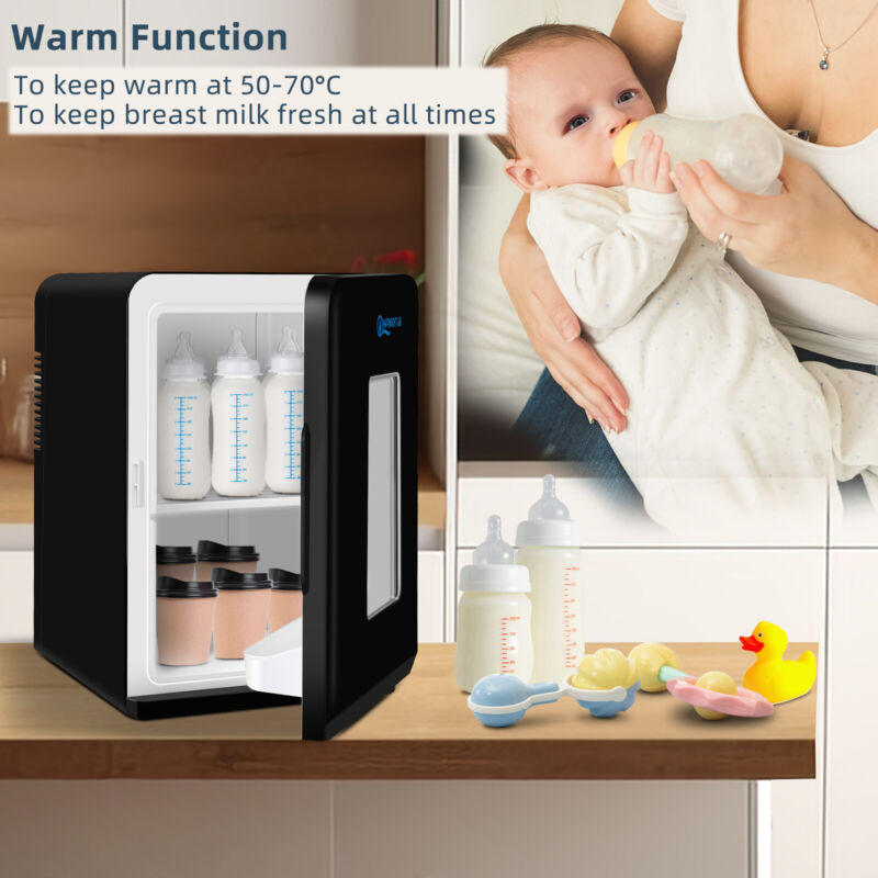 15L Portable Mini Fridge Table Top Cooler Electric Cooler Warmer Camping Office