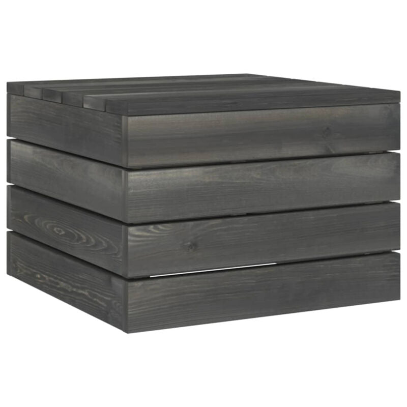 6 Piece Garden Pallet Set Solid Pinewood Dark Grey Q1S6