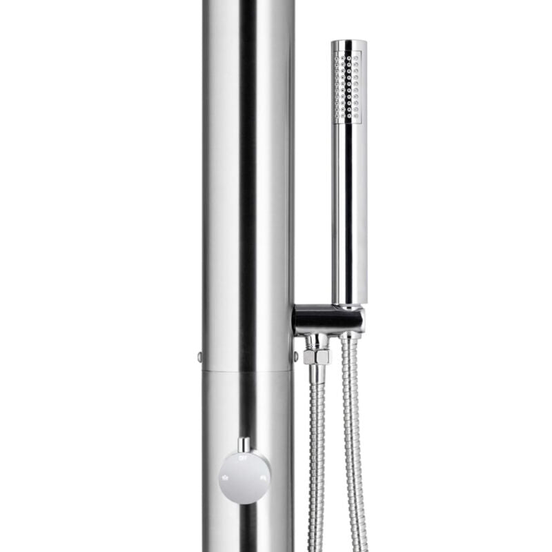 Garden Shower with Brown Base 225 Stainless Steel N6J6