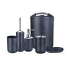 6pcs Bathroom Accessories Set Bin Soap Dispenser Toothbrush Tumbler Toilet Brush