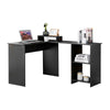 L-Shaped Computer Desk Corner PC Table Home Office with Shelves Large Space BN