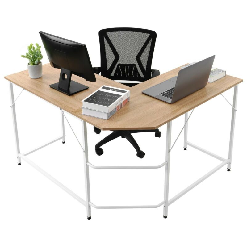 Corner Desk Study Table L shaped for Computer PC Laptop Home Office Workstation