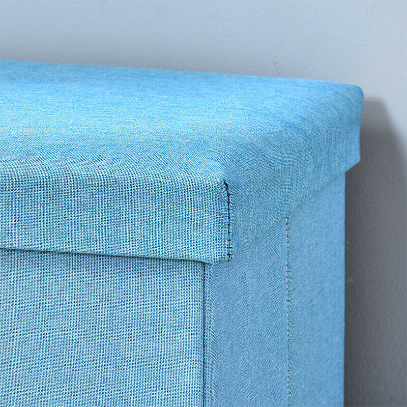 Folding Storage Ottoman Seat Stool Storage Boxes Chair Footstool Bench with Lid