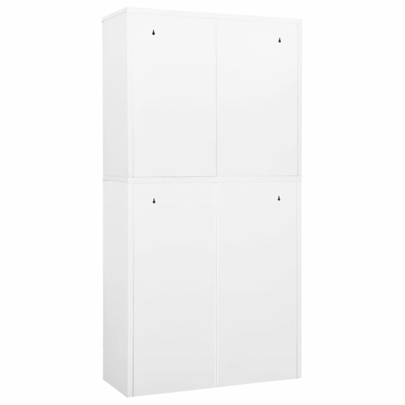 Office Cabinet White 90x40x180 Steel V5U8