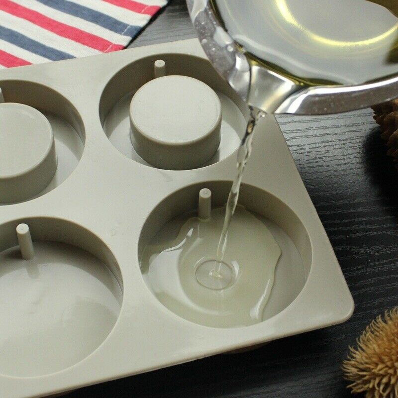 6 Cavities Silicone Rectangle Handmade Soap Cake Making Mold Craft Supplies UK