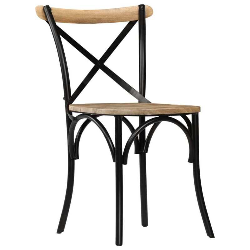Chairs 4 pcs Black Solid Wood P3C5