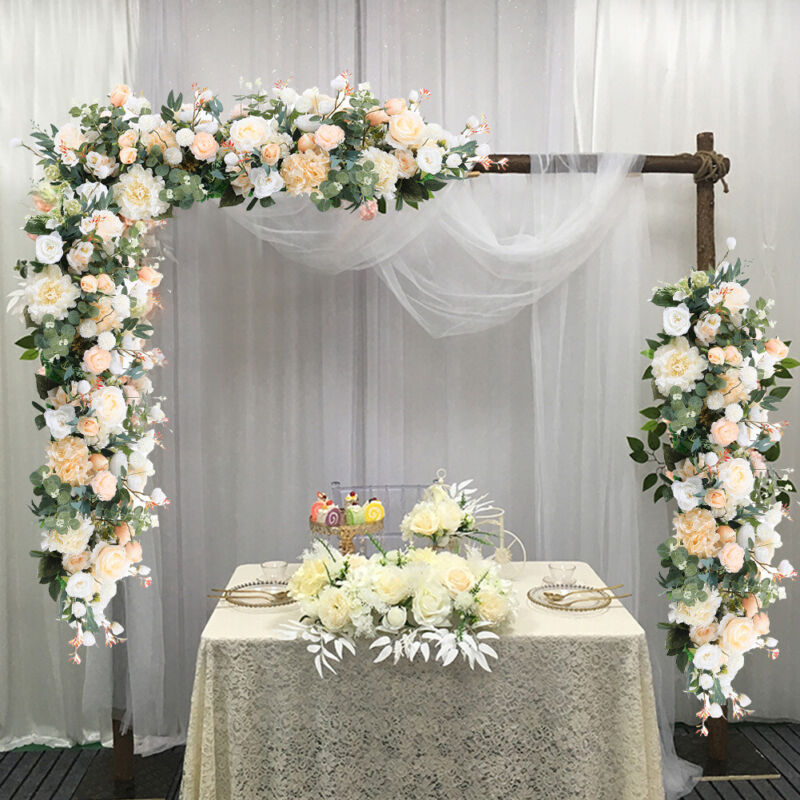 Bushy Artificial Flower Row Wedding Arch Top Table Backdrop Arrangement Decor