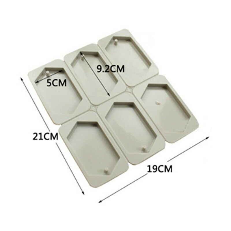 6 Cavities Silicone Rectangle Handmade Soap Cake Making Mold Craft Supplies UK