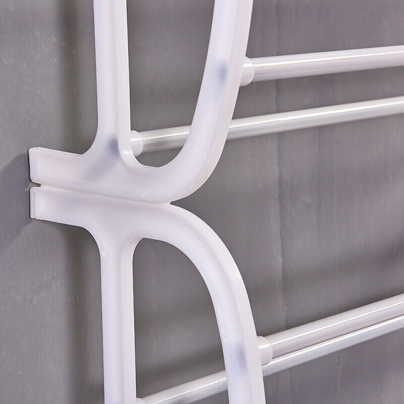 4 Tier Over The Door Hanging Shoe Rack Organiser Stand Shelf Holder Storage New