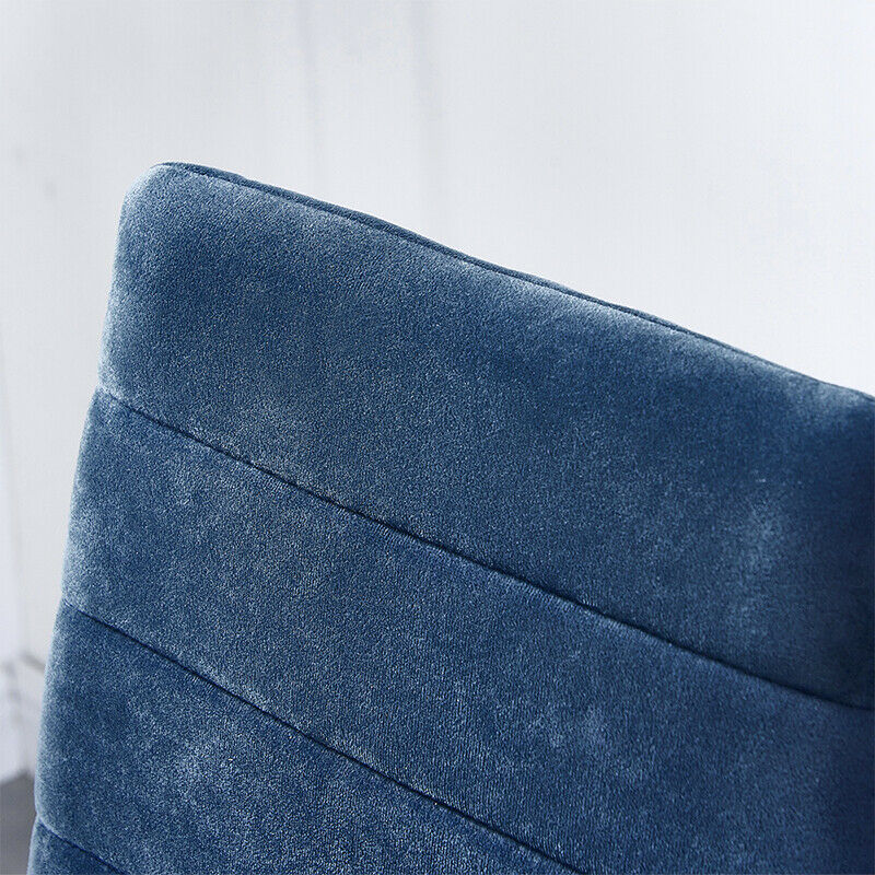 Set of 4 Velvet Dining Chairs Padded Seat Metal Legs Kitchen Dining Room Home BN