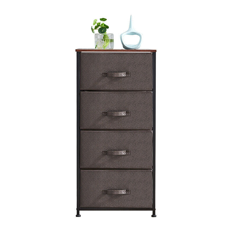 Chest of Drawers Bedroom Storage Unit with Fabric Drawers Hallway Living Room BN