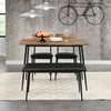 Dining Table and 2 Chairs Bench Set Industrial Kitchen Dining Table Set MP