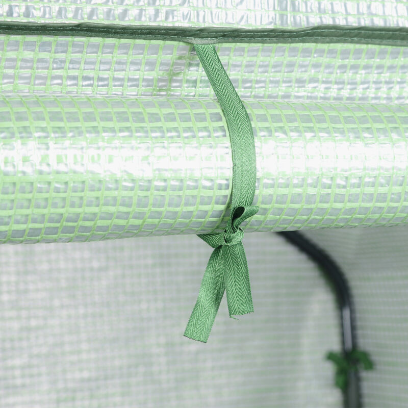 Greenhouse Garden Grow House PE Outdoor Green Steeple House w/ Shelf Plant Tent