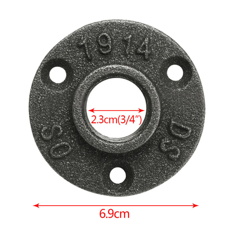 1-150x BSP Malleable Iron Pipe Fittings Wall Mount Floor Flange 1/2" 3/4" 1" UK
