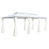 Gazebo with Curtains 600x298x270 White 180g/m² P2U0