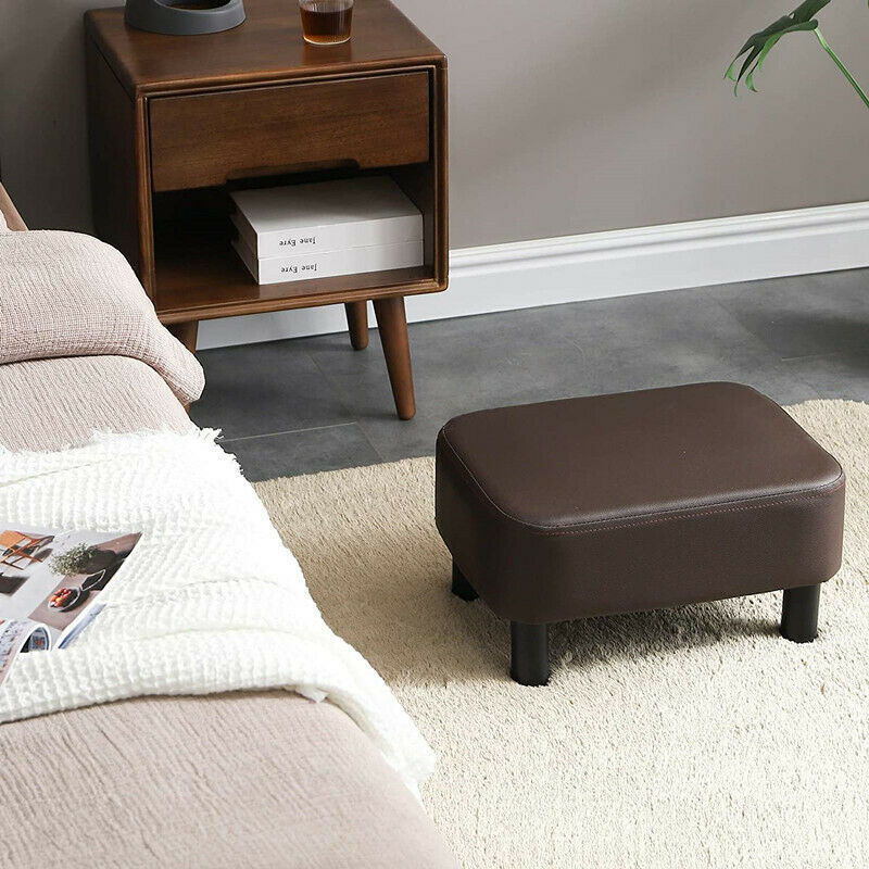 Faux Leather Padded Stool Bench Footstool Pouffe Footrest Footstool Ottoman