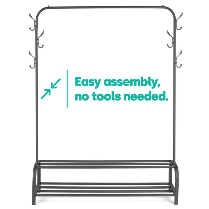 Heavy Duty Clothes Rail Rack Garment Hanging Display Stand Shoes Storage Shelves