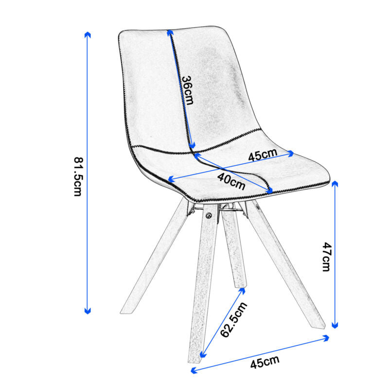 1/2x Faux Leather Padded Dining Chair w/ Wooden Legs Reception Chair 360° Swivel