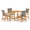 5 Piece Garden Dining Set Solid Acacia Wood P7C0