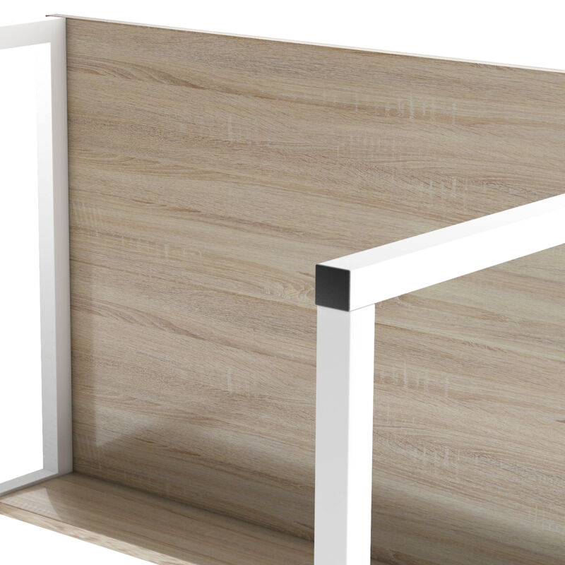 Computer Desk With 2 Storage Drawers Home Office Study Writing Desk Wooden Table