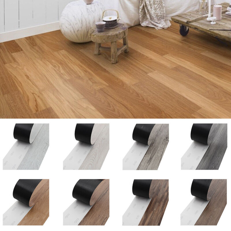 36pcs Waterproof PVC Flooring Planks Self-adhesive Floor Tile Multi Colours uk