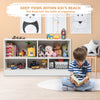 Wooden Storage Bookcase 2 Tier 5 Cube Open Shelf Cabinet Kids Toy Organizer
