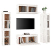 TV Cabinets 6 pcs White Solid Wood Pine C4C4