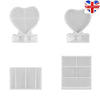 DIY Resin Mould Love Heart Rectangular Photo Frame Silicone Mold Valentine Gift