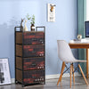 4 Drawer Fabric Dresser Tower Vertical Storage Chest Organizer Unit Steel Frame