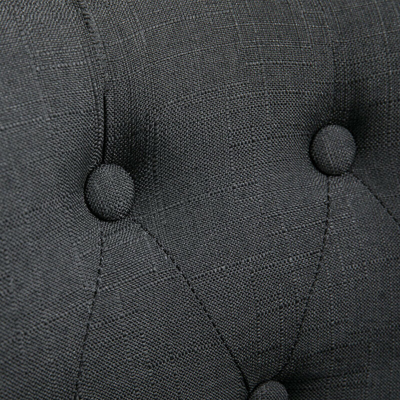 Set of 2 Wing Back Accent Dining Chair Fabric Wood Leg Dining Room Kitchen