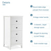 White Chest of Drawers 3 Drawer Modern Bedroom Furniture Storage Bedside Table