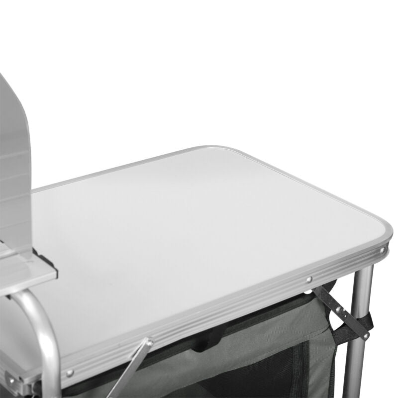 Portable Camping Kitchen Table Outdoor Folding Garden Picnic Desk w/ Storage Bag