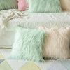 18" Plush Throw Pillow Case Fluffy Plush Sofa Cushion Cover Home Sofa Decor