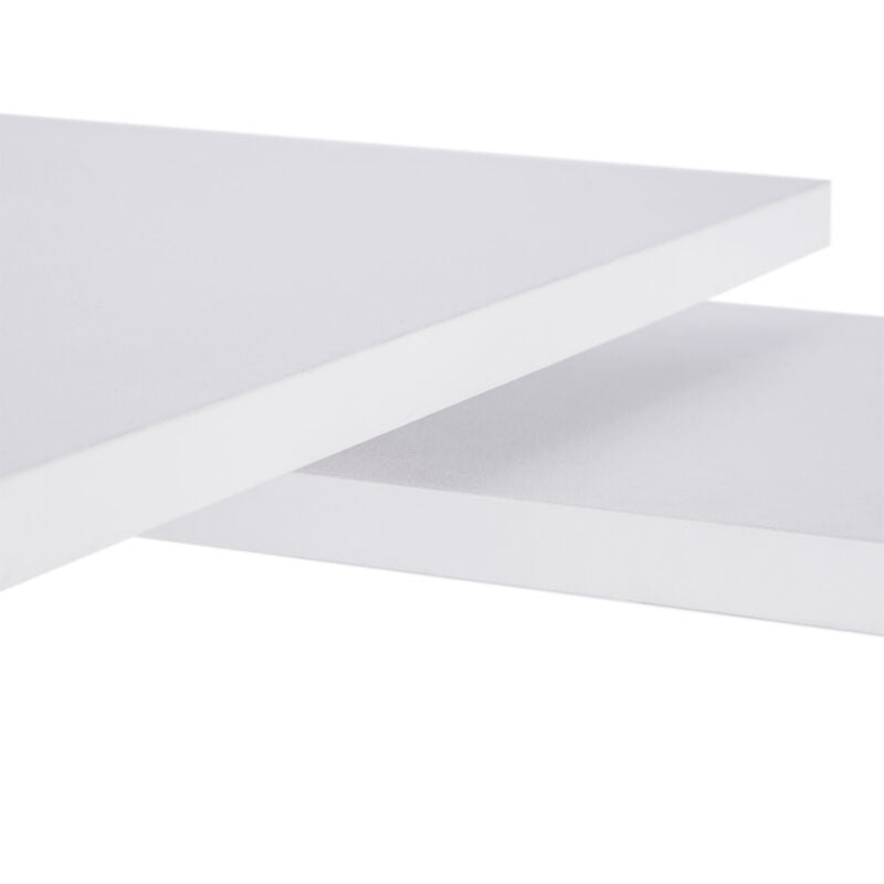 Corner Computer Desk L-Shaped with Swive Shelves Laptop Table Workstation Home