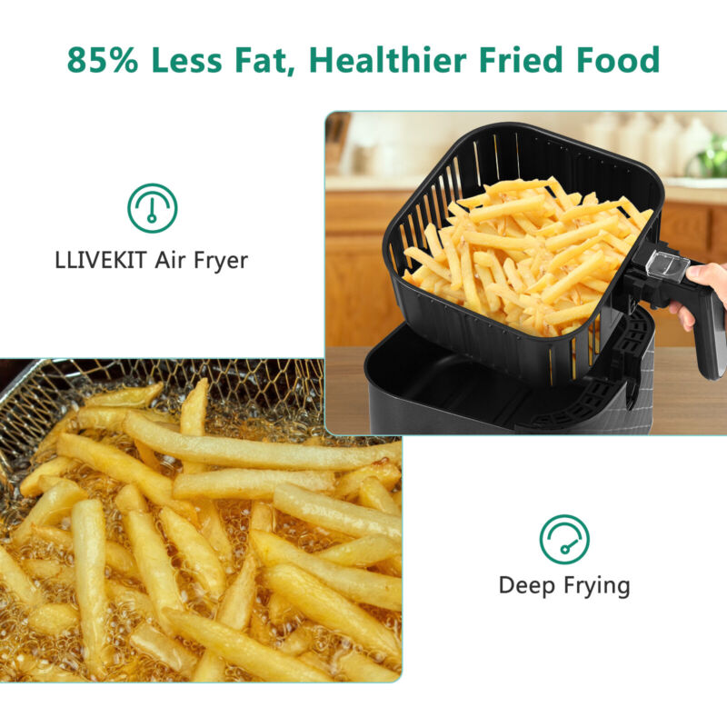 Air Fryer 5.5L Healthy Digital Frying Cooker Low Fat Oil Free Kitchen Oven 1700W
