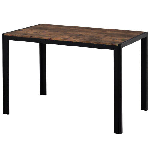 Modern Dining Table Set 4 or 6 Seats Set Metal Frame Kitchen Home Bar MI