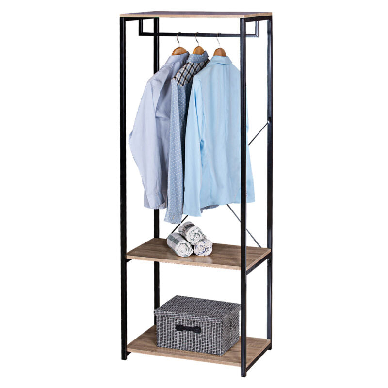Clothes Rail Rack Heavy Duty Garment Hanging Display Stand with Storage Shelves