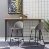 2x Breakfast Barstools w/ Velvet Padded Backrest High Counter Stools Restaurant