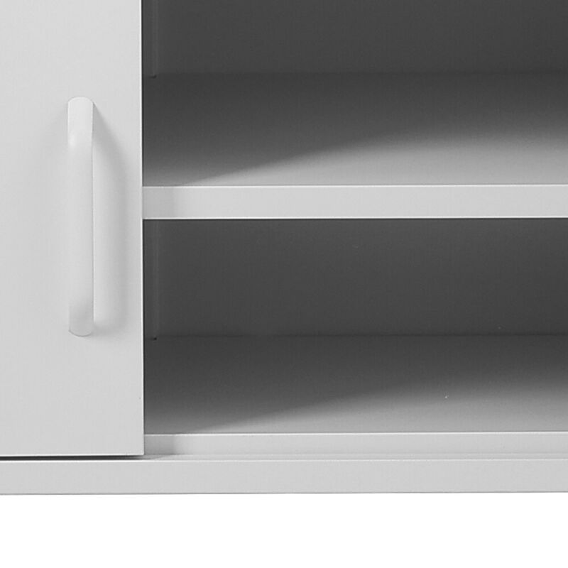 4 Doors Office Storage Cupboard Metal Filing Cabinet Furniture With 4 Shelves