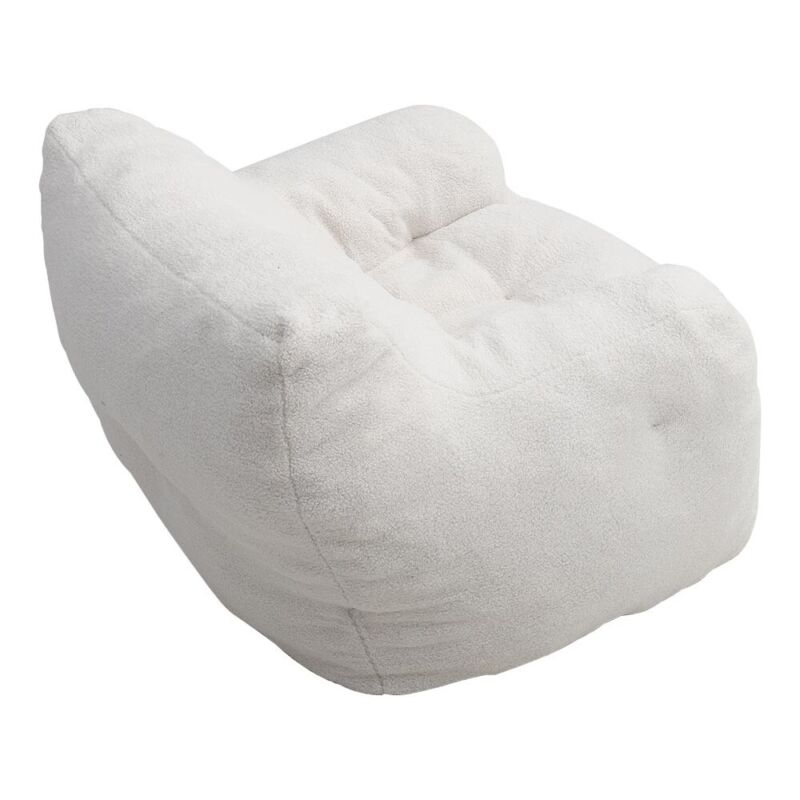 White Teddy Velvet Bean Bag Chair Lazy Sofa Armchair Floor Cushion Seat Beanbag