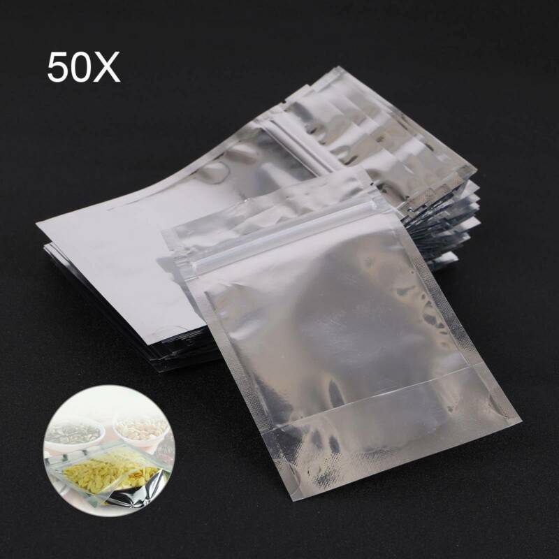 50x Mylar Bags, 3.5g Capacity Smell Proof