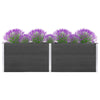Garden Raised Bed 200x100x91 WPC Grey N8W3