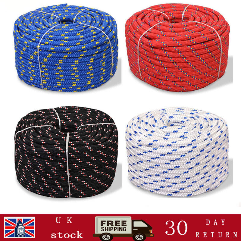 Boat Rope, Marine Rope Polypropylene 8mm 100m Red for Adults for