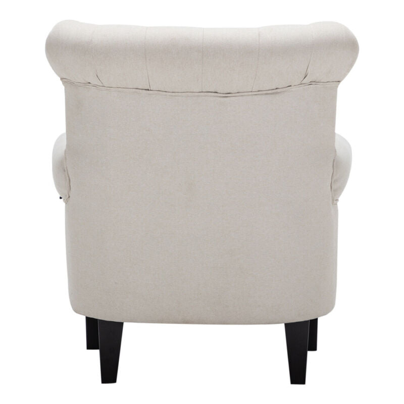 Chesterfield High Back Chair Armchair Wingback Fireside Snuggle Sofa Wooden Legs