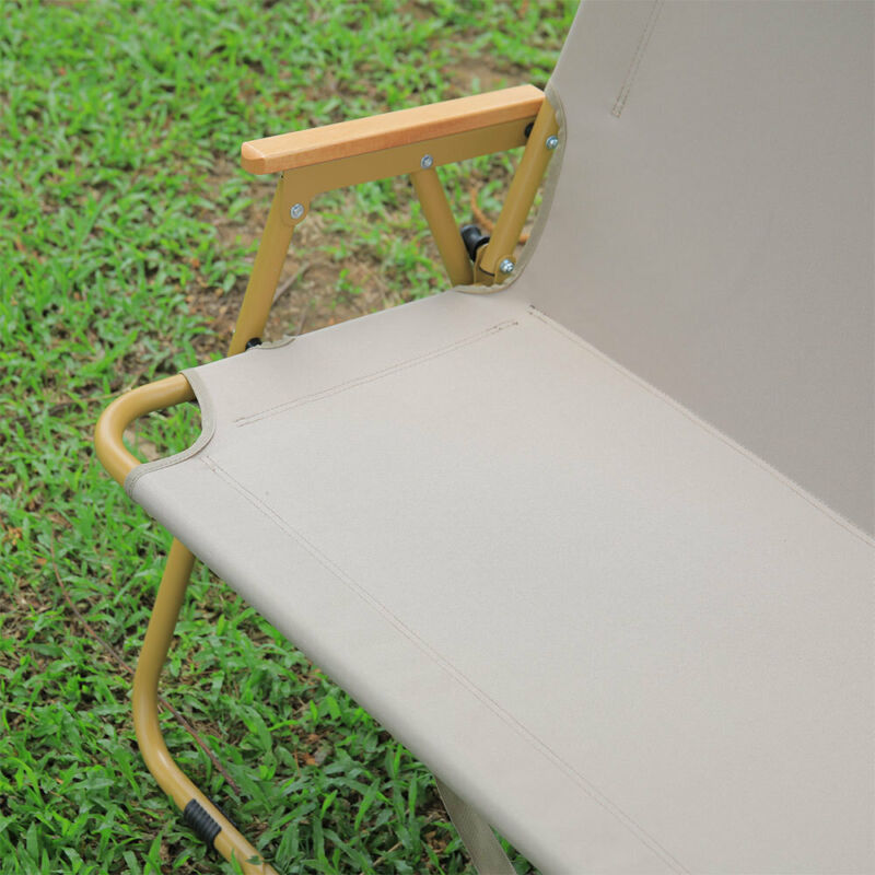 2 Seater Folding Camping Chair Portable Outdoor Picnic Oxford Beach Steel Frame