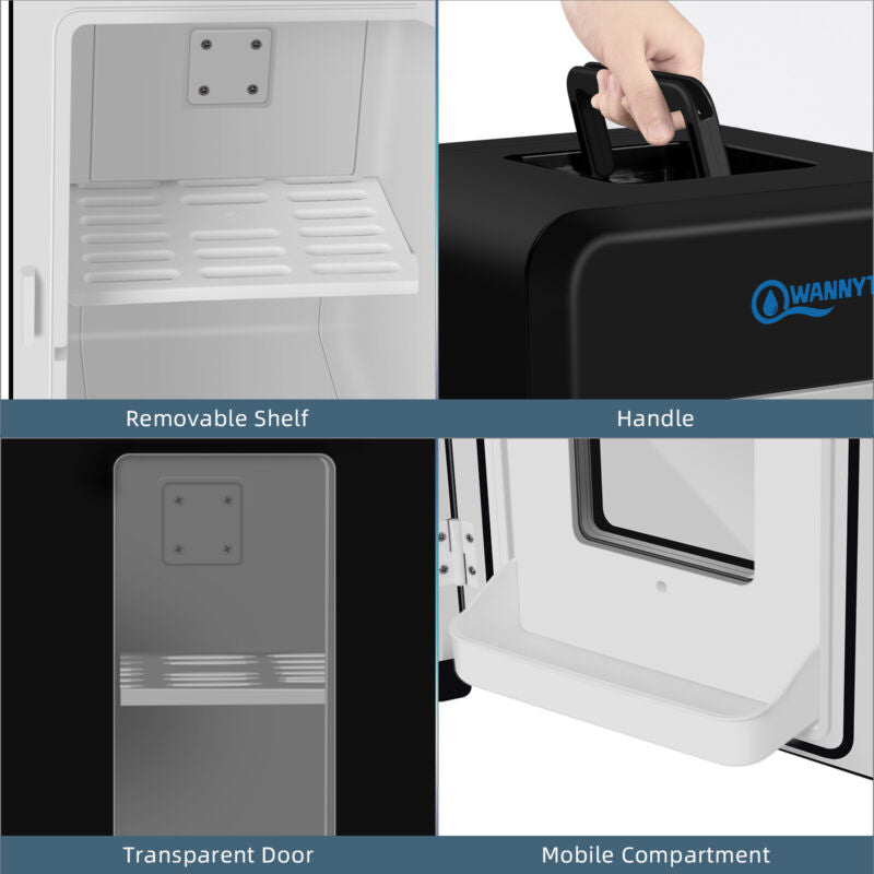 15L Portable Mini Fridge Table Top Cooler Electric Cooler Warmer Camping Office