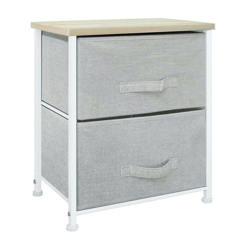 Fabric Chest of Drawers Bedside Cabinet Table Night Stand Storage Unit Cupboard