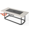 16 KW Propane Fire Pit Table Rectangular Outdoor Gas Fire Pit Stainless Steel