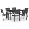 7 Piece Outdoor Dining Set Steel E6E8