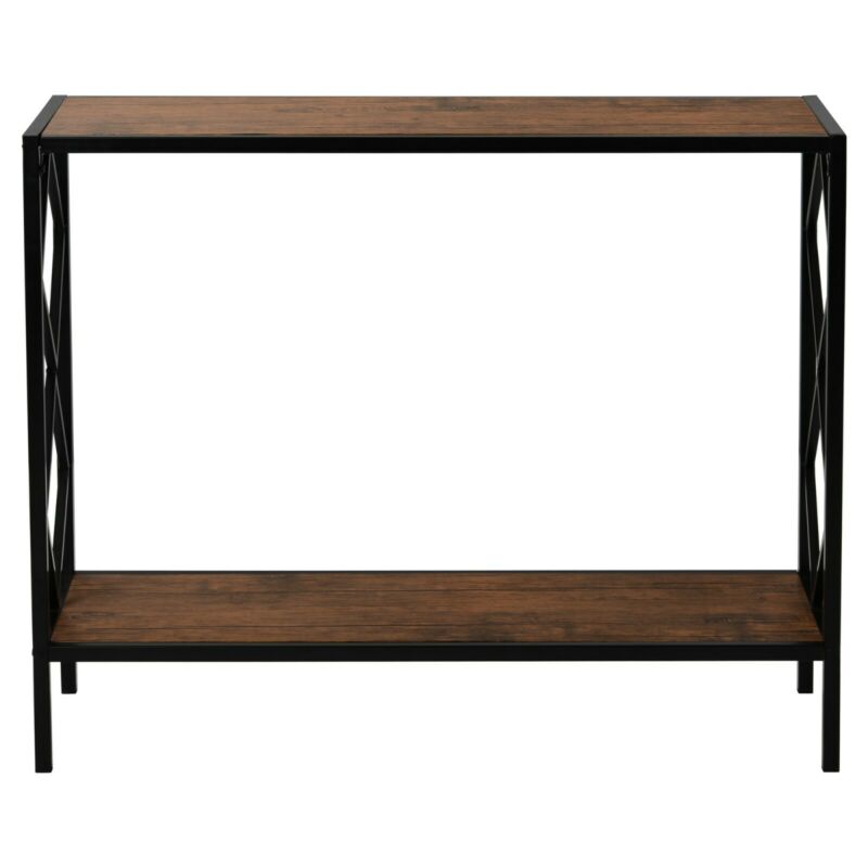 2‑Tier Retro Hallway Console Table Hall Entryway Living Room Furniture Hall Desk